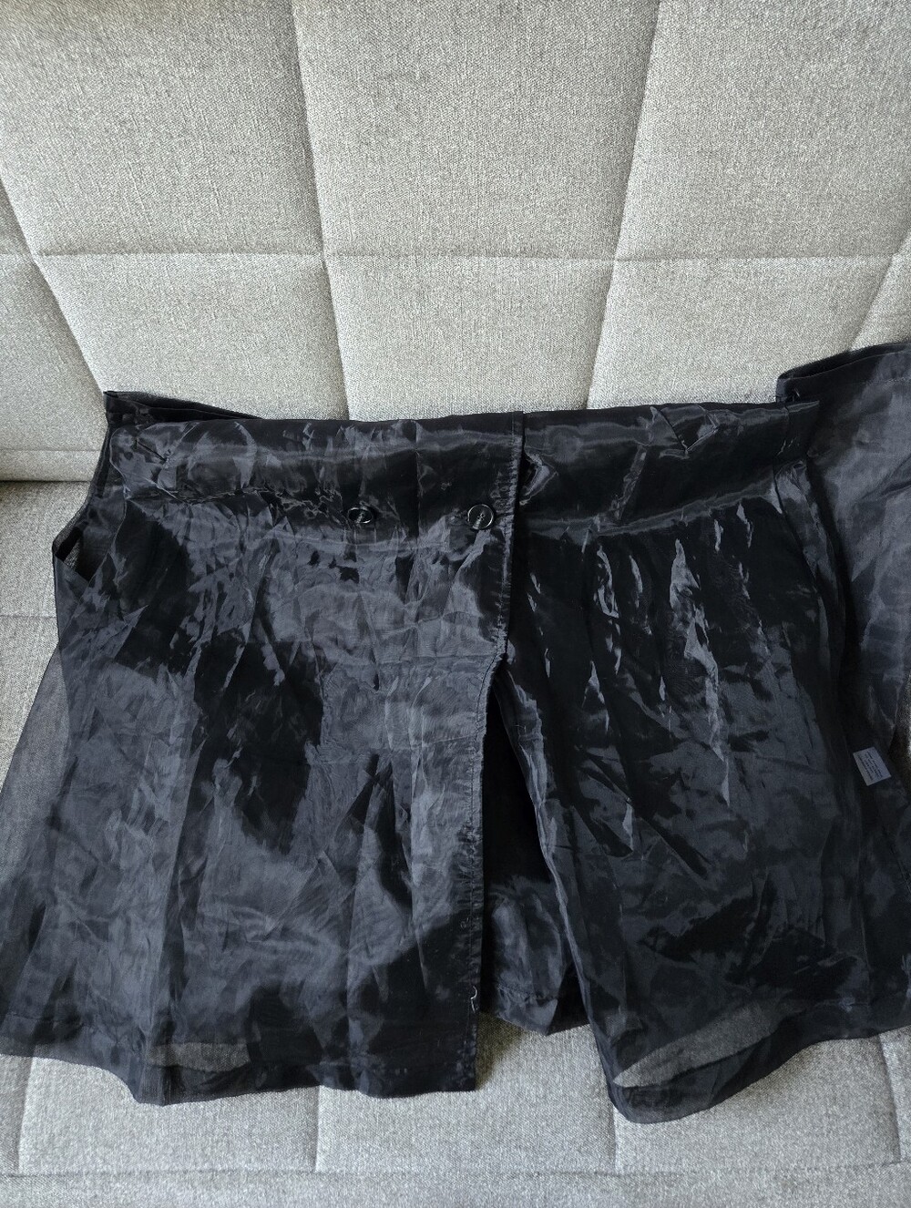 JLUXLABEL | Black Cornwell Sheer Coat Organza Jacket Size M - Picture 14 of 14